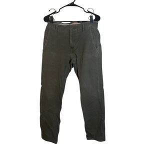 Dockers dark gray Cotton stretch blend slim tapered dress pants men SZ 30X30